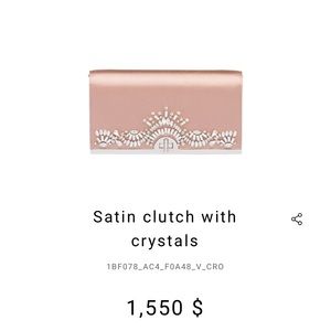 PRADA- Satin clutch with crystals